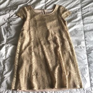 Socialite glittery gold lace dress!